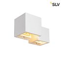 SLV Wall luminaire PLASTRA WL CUBES, QT14, IP20, white