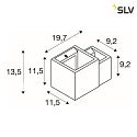 SLV Wall luminaire PLASTRA WL CUBES, QT14, IP20, white