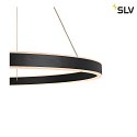SLV LED Pendant luminaire ONE 80 PD DALI UP/DOWN, CCT switch, 3000/4000K, 615/635lm, black