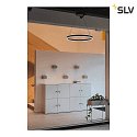 SLV LED Pendant luminaire ONE 80 PD DALI UP/DOWN, CCT switch, 3000/4000K, 615/635lm, black