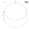 SLV Shade FENDA, 30cm, round, grey