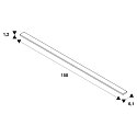 SLV Accessories for LED Strip GRAZIA 60 Surface profile, 1,5m, IP20, aluminum