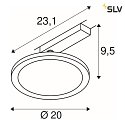 SLV 1-Projecteur monophasé PANEL TRACK rond IP20, blanche