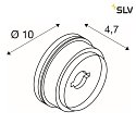 SLV Supporto a parete MANA rotondo antracite, trasparente
