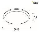 SLV Luminaire mural d'extérieur RUBA 41 CW LED CCT Switch IP65, blanche