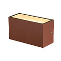 SLV LED Auenwandleuchte SITRA M WL UP/DOWN, IP65 IK05, 20cm, 14W 3000/4000K (CCT Switch) 1700lm 2x95, rostfarben