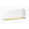 SLV Luminaire mural dextrieur SITRA L WL UP/DOWN CCT Switch, commutable IP65, blanche 