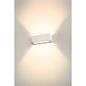 SLV Luminaire mural dextrieur SITRA L WL UP/DOWN CCT Switch, commutable IP65, blanche 