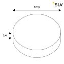 SLV LED Leuchtmittel TCR TSE GX53, 6W, 4000K, CRI90, 120°, weiß/milchig