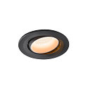 LED Ceiling recessed luminaire NUMINOS MOVE S, 2700K, 20, black/white