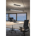 Luci a sospesione WORKLIGHT DALI su / giù, controllabile da DALI, UGR < 19 IP20, nero dimmerabile