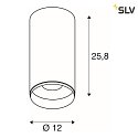 SLV Plafoniera NUMINOS DALI XL controllabile da DALI IP20, nero dimmerabile