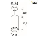 SLV LED Pendelleuchte NUMINOS® DALI XL, 36W, 4000K, 60°, schwarz
