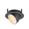 SLV LED Ceiling recessed luminaire NUMINOS GIMBLE XS, 2700K, 20, black/white