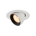 LED Ceiling recessed luminaire NUMINOS GIMBLE XS, 2700K, 55, white/black