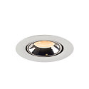 SLV LED Ceiling recessed luminaire NUMINOS GIMBLE XS, 2700K, 55, white/chrome