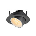 SLV Apparecchio da incasso a soffitto NUMINOS GIMBLE XS, Nero, Bianco