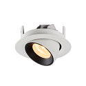SLV LED Deckeneinbauleuchte NUMINOS GIMBLE XS, 3000K, 55, Wei / Schwarz