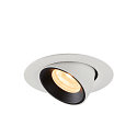SLV LED Deckeneinbauleuchte NUMINOS GIMBLE XS, 3000K, 55, Wei / Schwarz