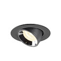 SLV LED Ceiling recessed luminaire NUMINOS GIMBLE XS, 4000K, 20, black/chrome