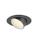 SLV LED Ceiling recessed luminaire NUMINOS GIMBLE XS, 4000K, 55, black/white
