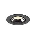 SLV LED Deckeneinbauleuchte NUMINOS GIMBLE XS, 4000K, 55, Schwarz / Chrom