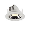 SLV LED Ceiling recessed luminaire NUMINOS GIMBLE XS, 4000K, 40, white/chrome