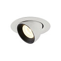 LED Ceiling recessed luminaire NUMINOS GIMBLE XS, 4000K, 55, white/black
