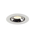 SLV LED Ceiling recessed luminaire NUMINOS GIMBLE XS, 4000K, 55, white/chrome