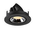 SLV LED Ceiling recessed luminaire NUMINOS GIMBLE S, 3000K, 55, black/chrome