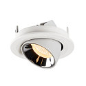 SLV LED Ceiling recessed luminaire NUMINOS GIMBLE S, 3000K, 20, white/chrome