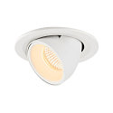 LED Ceiling recessed luminaire NUMINOS GIMBLE S, 3000K, 40, white
