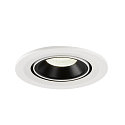 SLV LED Ceiling recessed luminaire NUMINOS GIMBLE S, 4000K, 40, white/black