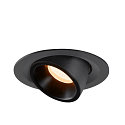 SLV LED Ceiling recessed luminaire NUMINOS GIMBLE M, 2700K, 55, black