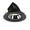 SLV LED Ceiling recessed luminaire NUMINOS GIMBLE M, 3000K, 40, black/chrome