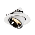SLV LED Ceiling recessed luminaire NUMINOS GIMBLE M, 3000K, 40, white/chrome