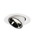 SLV Plafonnier encastr NUMINOS GIMBLE M, chrome, blanche