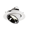 SLV LED Ceiling recessed luminaire NUMINOS GIMBLE M, 4000K, 40, white/chrome