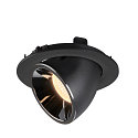 SLV LED Ceiling recessed luminaire NUMINOS GIMBLE L, 3000K, 55, black/chrome