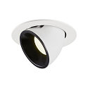 LED Ceiling recessed luminaire NUMINOS GIMBLE L, 4000K, 55, white/black