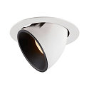 LED Ceiling recessed luminaire NUMINOS GIMBLE XL, 2700K, 55, white/black