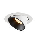 SLV LED Ceiling recessed luminaire NUMINOS GIMBLE XL, 3000K, 55, white/black