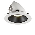 SLV LED Ceiling recessed luminaire NUMINOS GIMBLE XL, 4000K, 55, white/black
