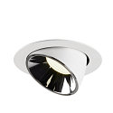 SLV LED Ceiling recessed luminaire NUMINOS GIMBLE XL, 4000K, 55, white/chrome