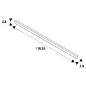 SLV LED Lichtbalken BATTEN 120, 18W, 3000K, wei�