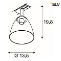 SLV 1-Phasen Strahler PARA CONE GL GU10, transparent, schwarz