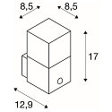 Außenwandleuchte GRAFIT, IP44 IK02, E27, eckig, anthrazit / Diffusor in Rauchglas-Optik, satiniert, mit Sensor