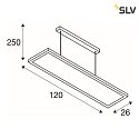 SLV pendant luminaire WORKLIGHT UGR < 19 IP20, silver dimmable