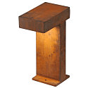 SLV LED Outdoor Stehleuchte RUSTY� PATHLIGHT 40, IP55 IK06, 8.9W 3000K 400lm 90�, FeCSi-Stahl gerostet, 40cm