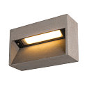 SLV outdoor wall luminaire CONCRETO L IP65, grey